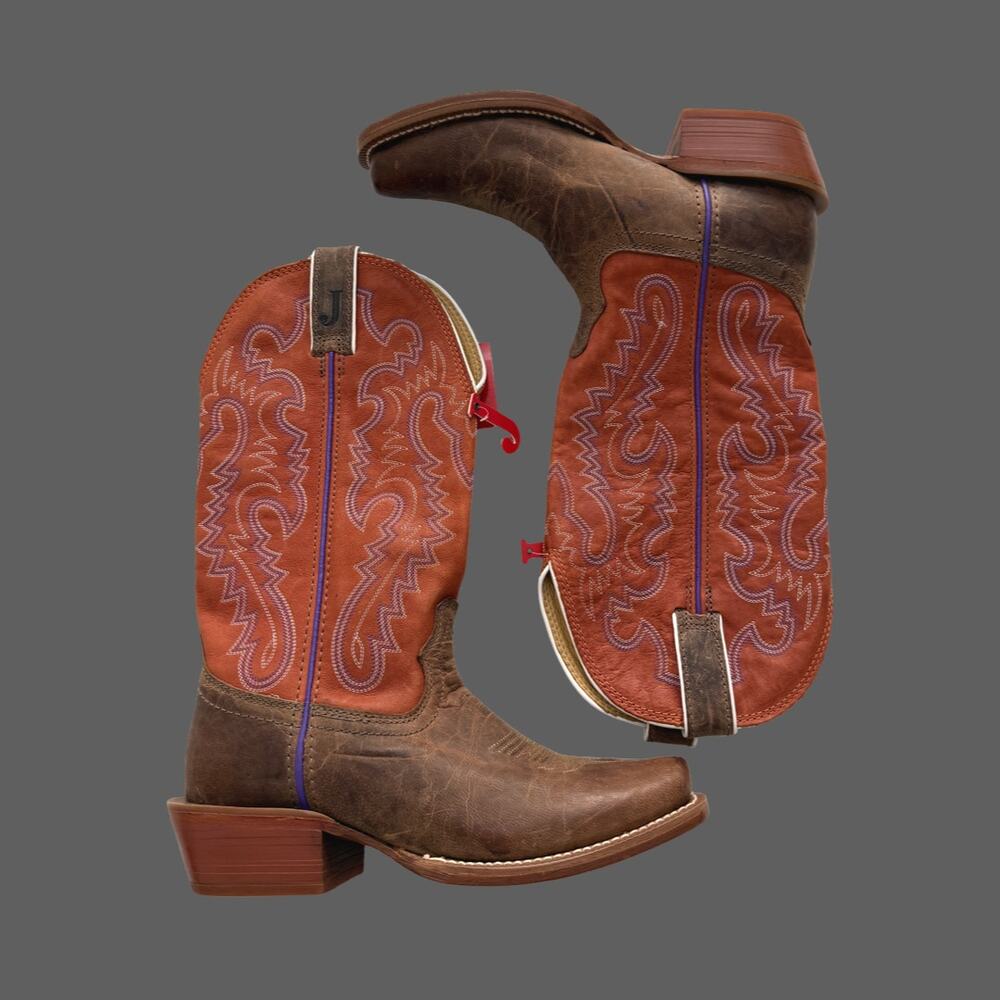 Justin Breaking News Western Boots Sunrise Goat 9B Womens NWT